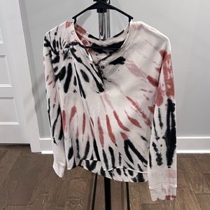 Red, White and Blue Tie Dyed Sweatshirt